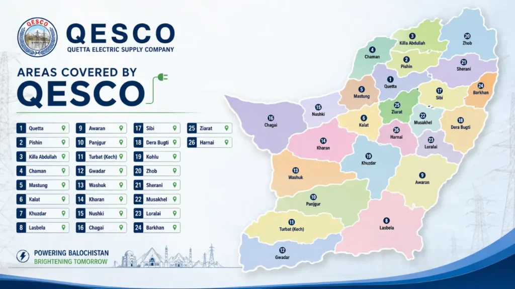 QESCO Area Covered